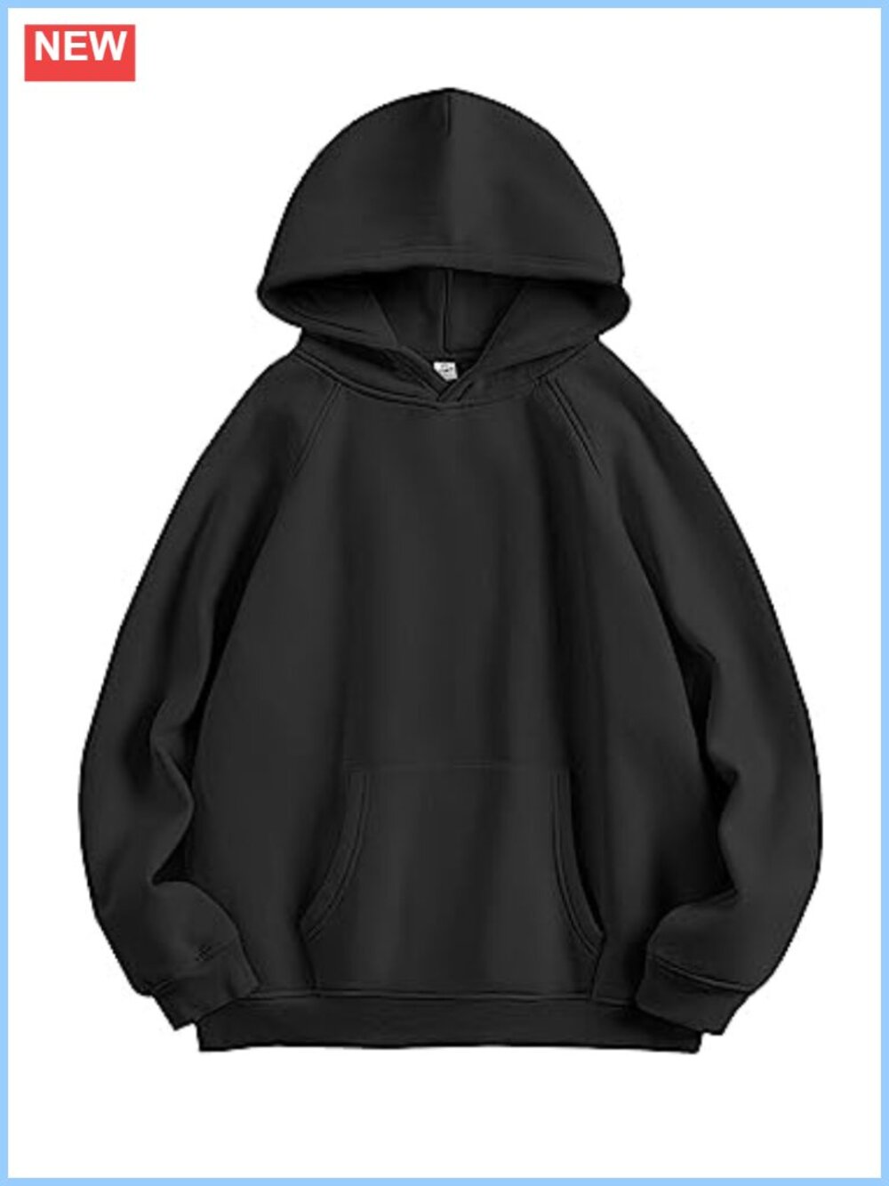 Women's Oversized Fleece Hoodie, Rayon Polyester Blend, Drop Shoulder